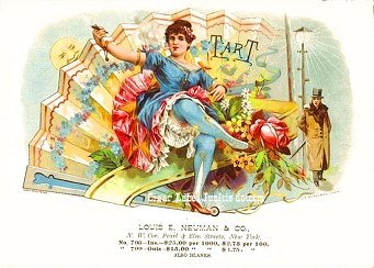 Tart-cigar box label