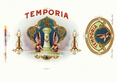 Temporia- cigar box label