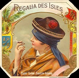 Regalia- cigar box label