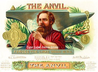 The Anvil-cigar box label