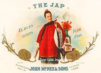 The Jap- cigar box label