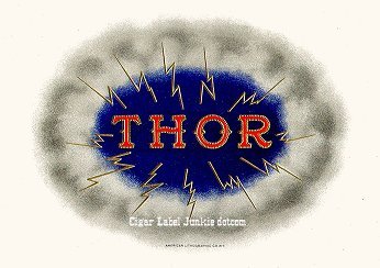 Thor- cigar box label