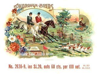 Thourough Breds- cigar box label