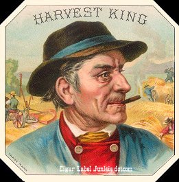 Harvest King- cigar box label