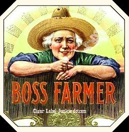 Boss Farmer- cigar box label