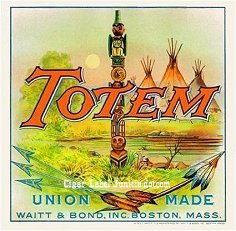 Totem cigar box label