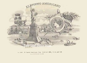 El Puerto Americano- cigar box label