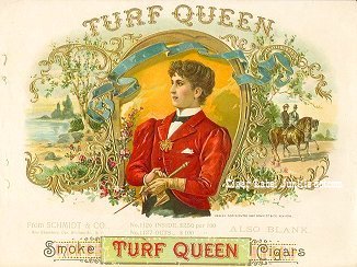 Turf Queen- cigar box label
