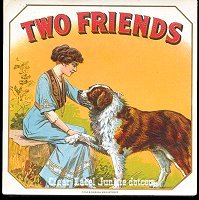 Two Friends outer cigar box label