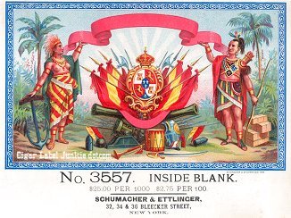 UT Indian Couple cigar box label