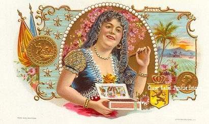 UT Lady-Cigar-cigar box label