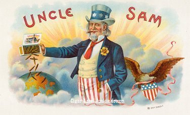 Unc Sam cigar box label