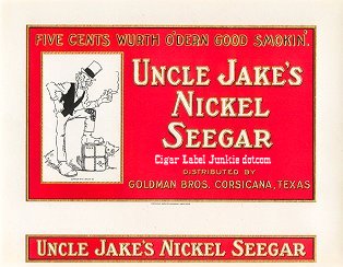 Uncle Jake cigar box label