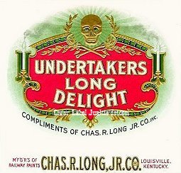 Undertakers cigar box label