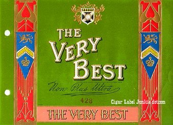 Very Best cigar box label