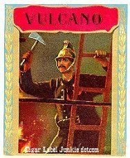 Vulcano cigar box label