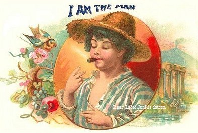 I Am The Man- cigar box label