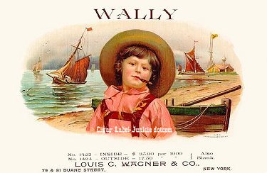 Wally-cigar box label