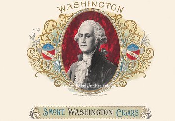 Washington cigar box label