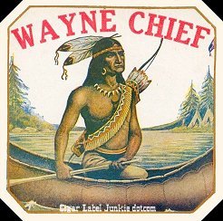 Wayne Chief cigar label