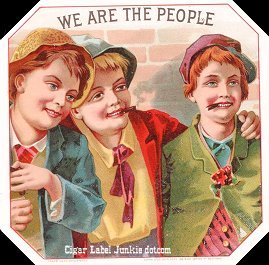 We Are The People- cigar box label