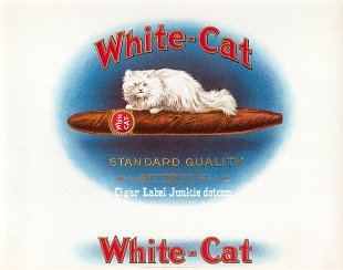 White Cat inner cigar label