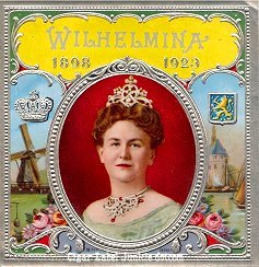 Wilhelmina cigar box label