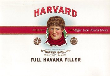Harvard- cigar box label