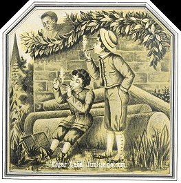 UT Boys Smoking- cigar box label