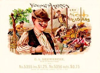 Young America-cigar box label