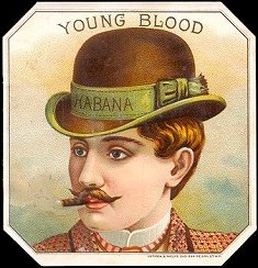 Young Blood cigar box label