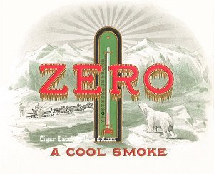 Zero- cigar box label