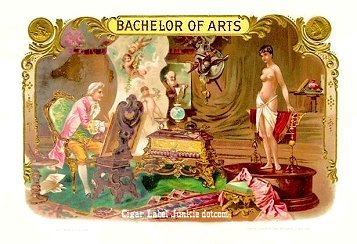 nudity/nudes theme cigar label