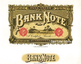 Bank Note inner cigar label