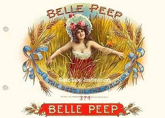 Bellle Peep- cigar box label