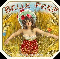 Bellle Peep- cigar box label