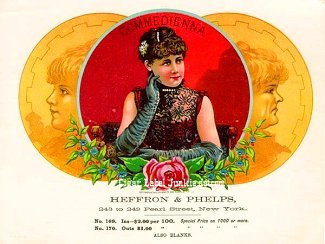 Commedienna cigar box label