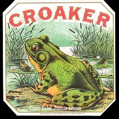 Croaker outer cigar label