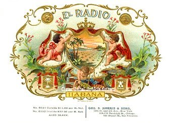 El Radio cigar box label