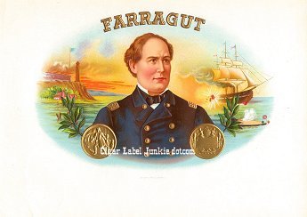 Farragut inner cigar label