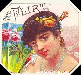 The Flirt- cigar box label