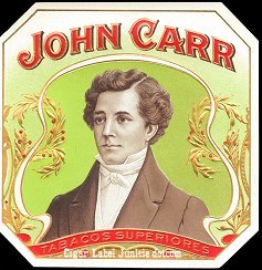 John Carr outer cigar label