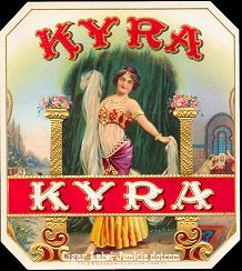 Kyra outer cigar label