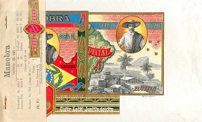 Manobra sample book cigar label