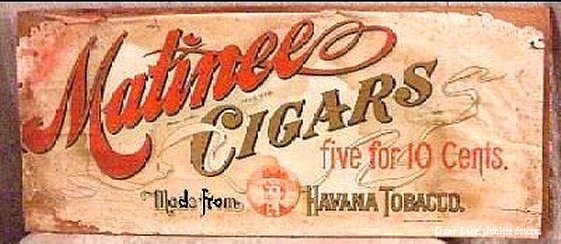Matinee cigar box label