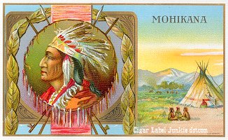 Mohikana cigar box label