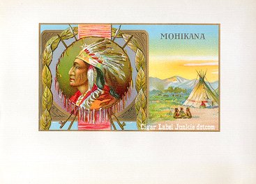 Mohikana inner cigar label