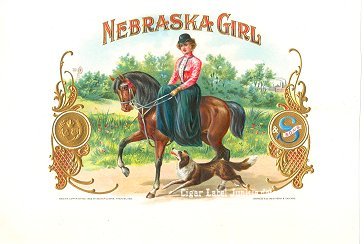 Nebraska Girl inner cigar label