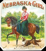 Nebraska Girl outer cigar box label