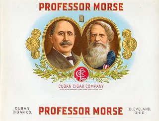 Prof Morse inner cigar label